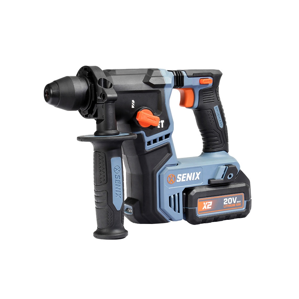 SENIX สว่านโรตารี่ไร้สาย Brushless 17 มม. 20V(Max) (พร้อมแบตเตอรี่ 4.0Ah 2 ก้อน) รุ่น PDRX2-M2-EU สีน้ำเงิน - ดำ