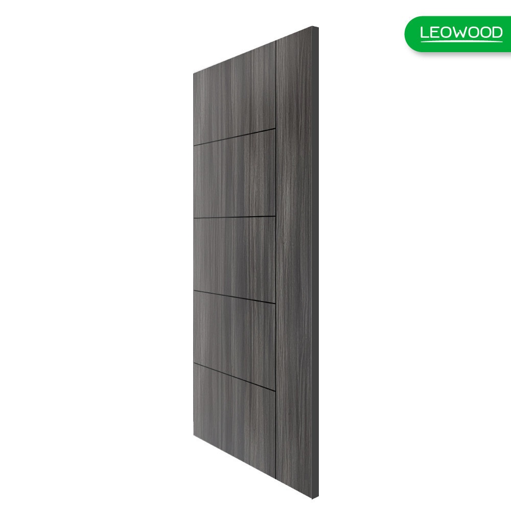 LEOWOOD ประตู iDoor Premium S6 ลาย 06 ขนาด 3.5x90x200  ซม. สี Cinereo Oak