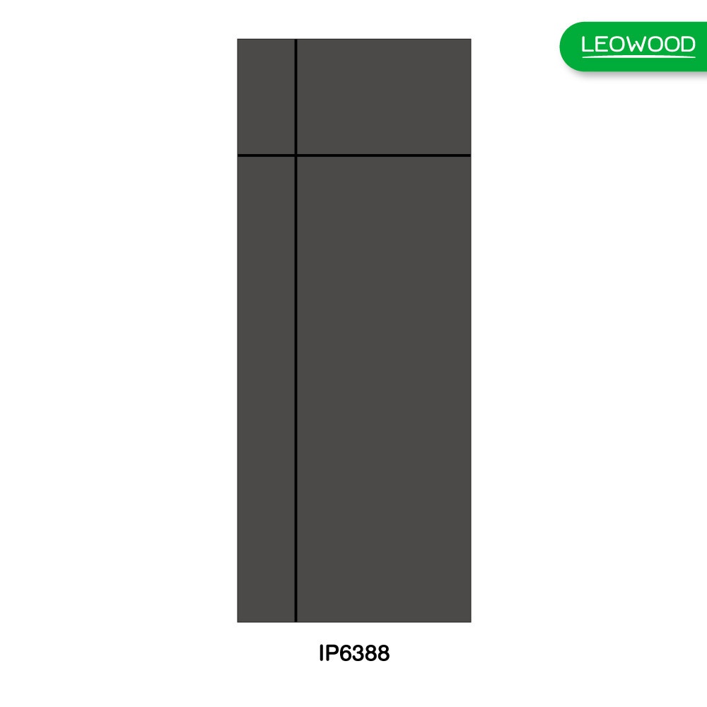 LEOWOOD ประตูปิดผิวเมลามีน iDoor S6-03 80x200ซม. Platinum Grey