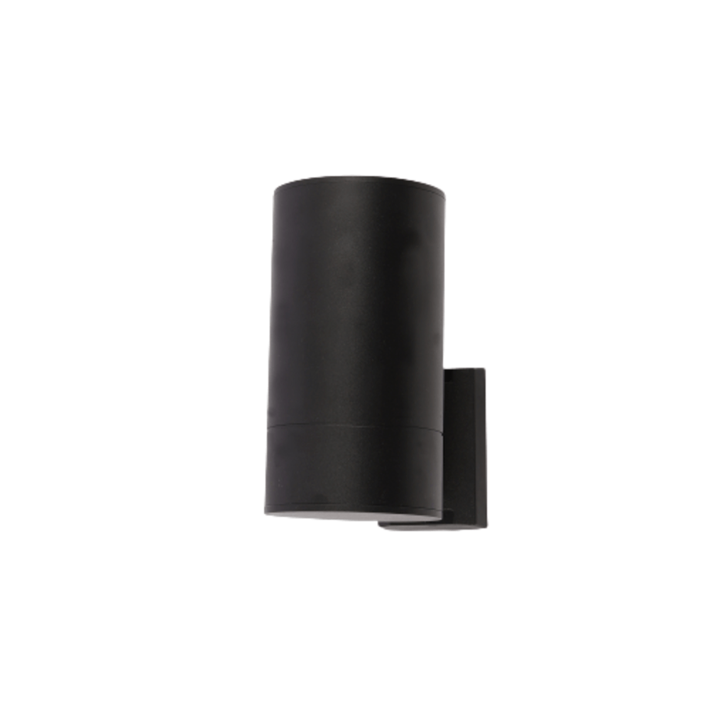 EILON โคมไฟติดผนังโมเดิร์น ทรงกระบอกกลม E27 ขนาด 10.8x20cm IP54 รุ่น MVW002-S(B) สีดำ