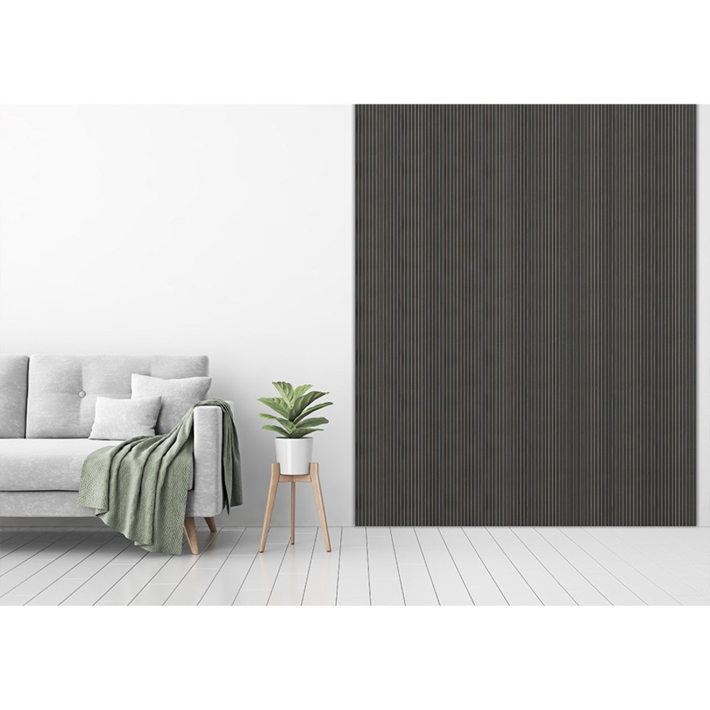 GREAT WOOD ไม้ฝ้าระแนง PS รุ่นJC1412-093H(1) ขนาด 306x6x2900มม. สีChampagne & black