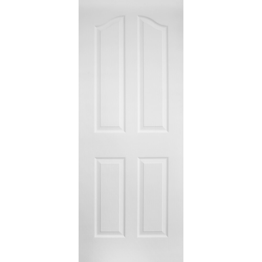 HOLZTUR ประตู HDF บานทึบ 4 ฟัก HDF-004 80x200ซม. สีขาวลายไม้