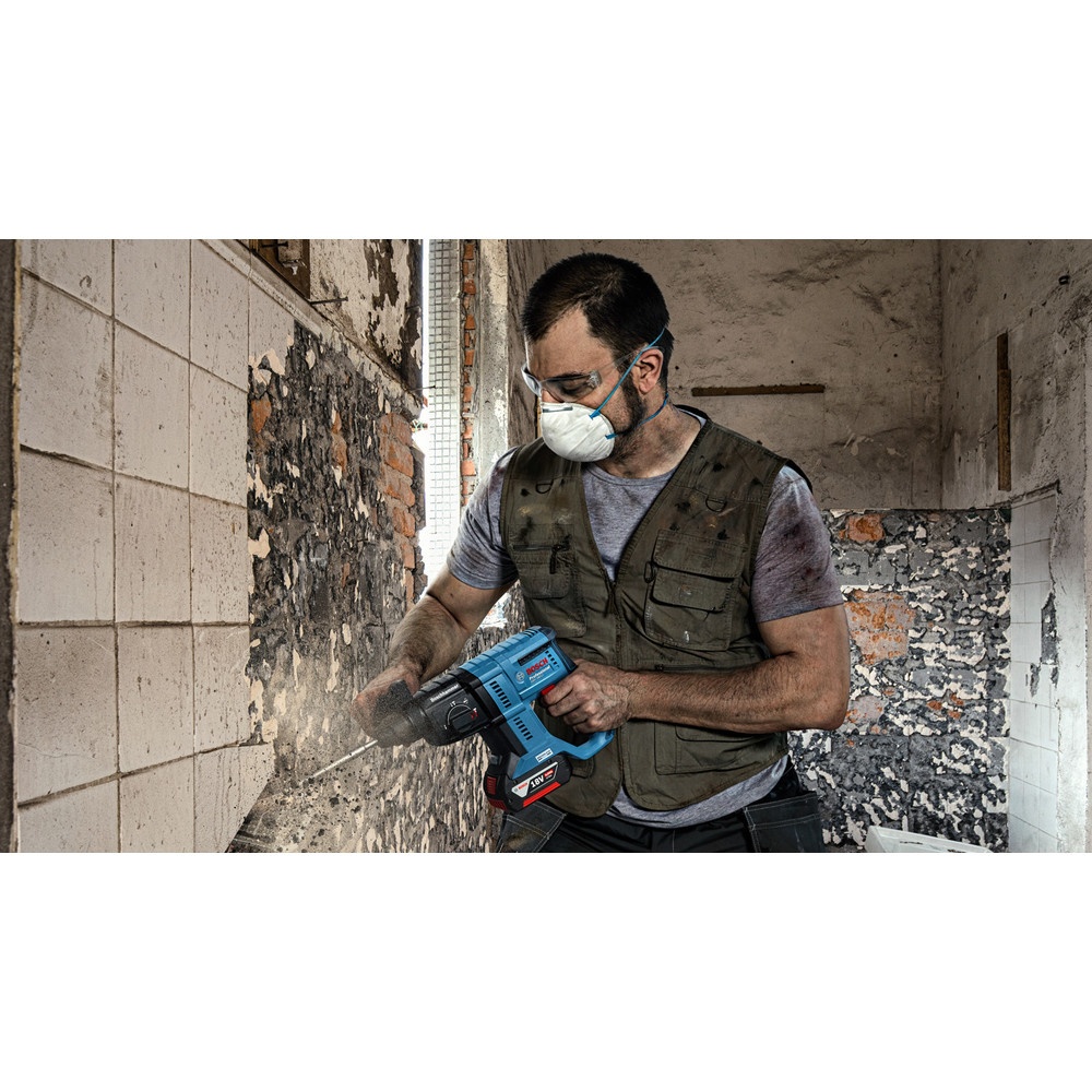 BOSCH สว่านโรตารี่ไร้สาย Brushless 18V รุ่น GBH180-Li พร้อมแบตเตอรี่ 4.0Ah 2ก้อน