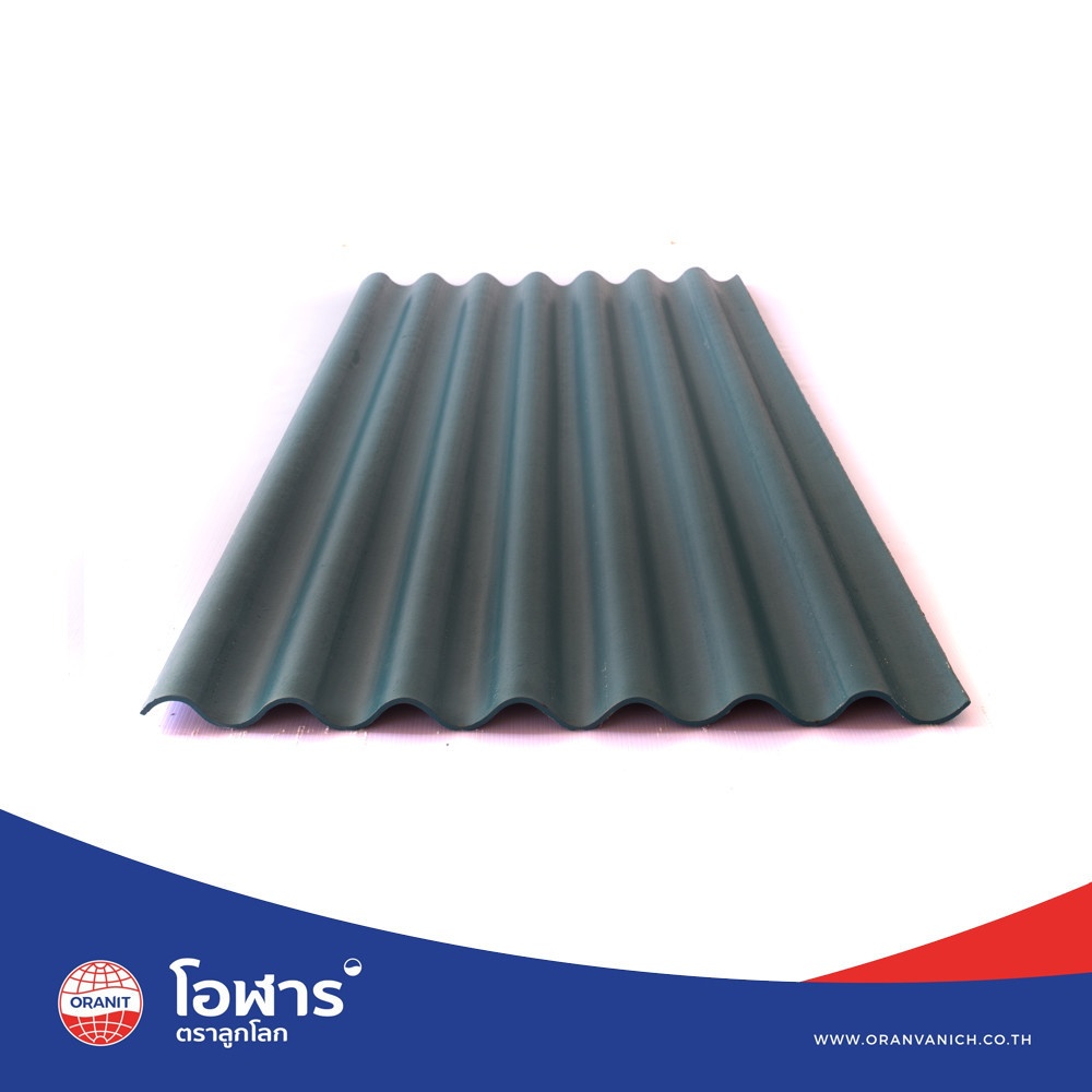 โอฬาร กระเบื้องหลังคาลอนเล็ก 0.40x54x120 ซม. สีเขียวไพรสน