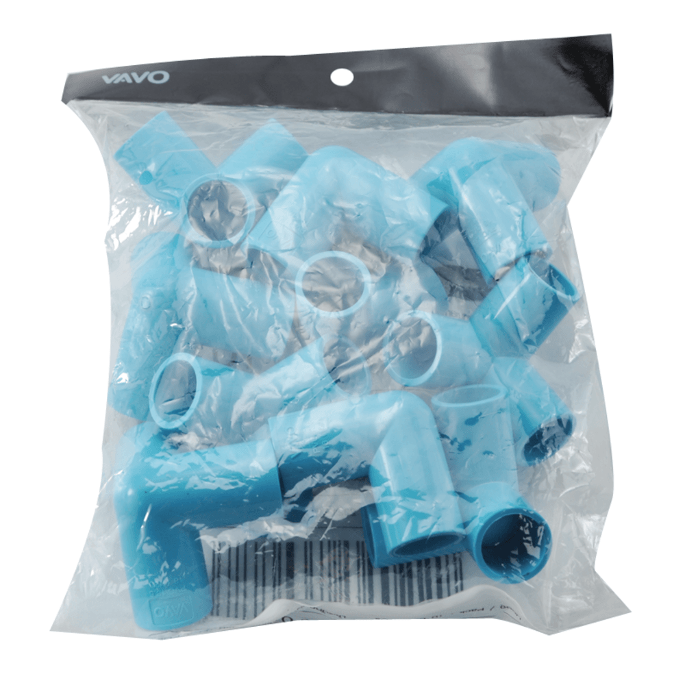 VAVO สามทางตั้งฉาก หนา 1/2"(18) สีฟ้า (แพ็ค10)
