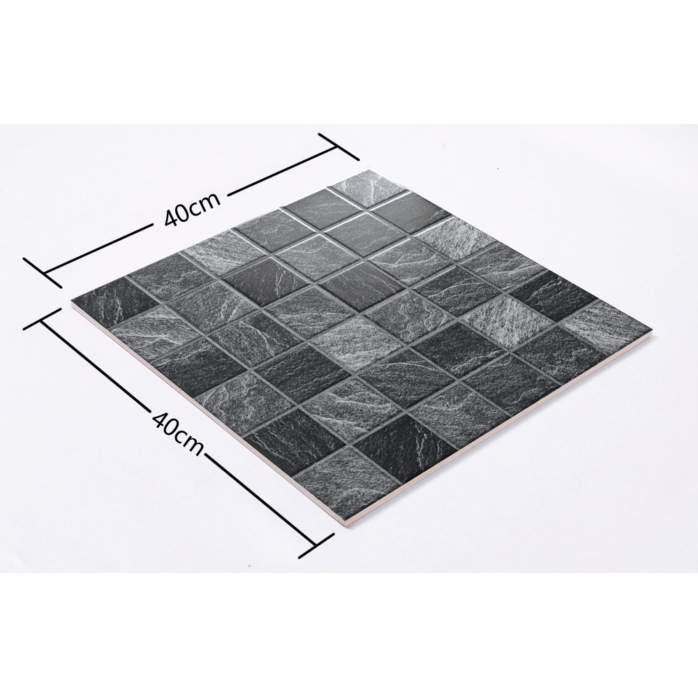 Marbella กระเบื้องเซรามิคปูพื้น 40X40 ซม. รุ่น แบล็ค แชท CZYM34515 Matt sugar (12P)