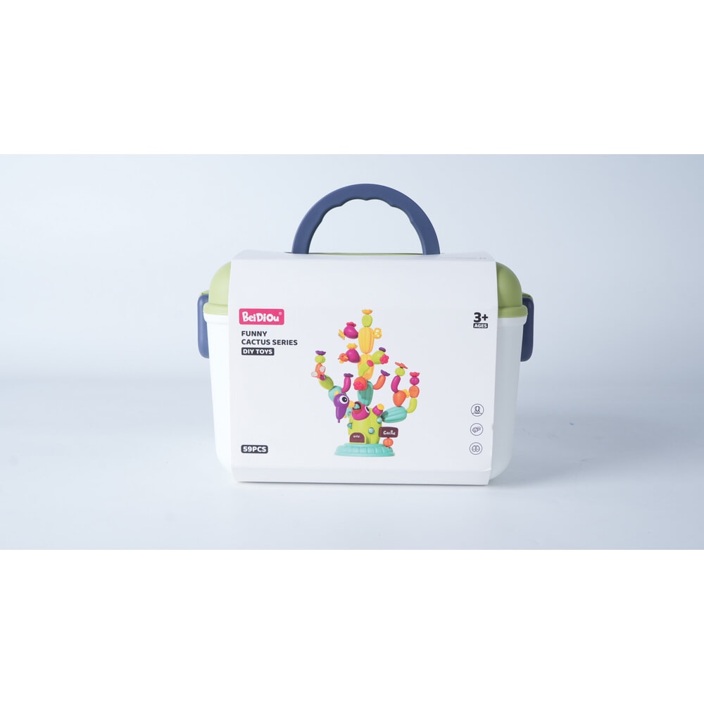 TOYS ของเล่นชุดตัวต่อบ้านต้นกระบองเพชร 59ชิ้น #954B ขนาด(24x17x15.5ซม.)