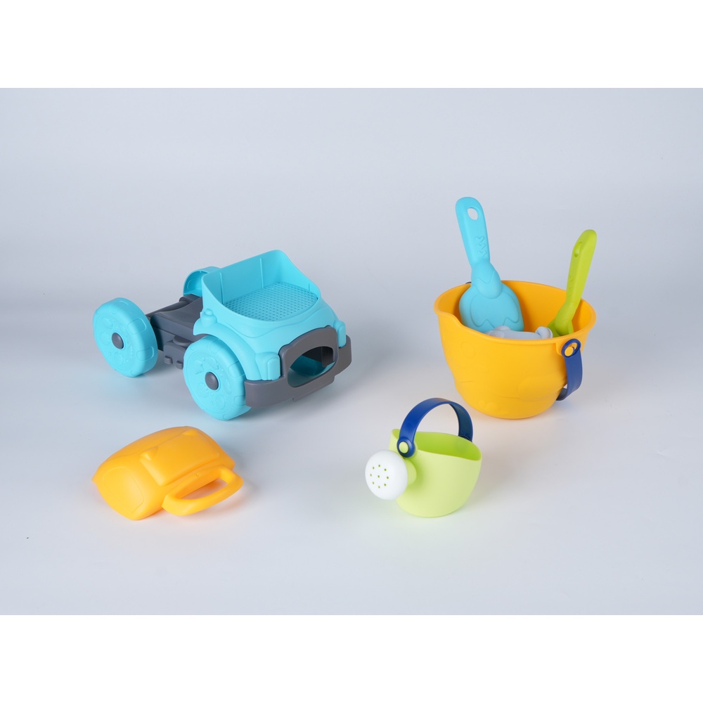 TOYS ของเล่นชุดรถบรรทุกชายหาดและอุปกรณ์ 8 ชิ้น รุ่น HG-1227 ขนาด 28x16x22 ซม. คละสี