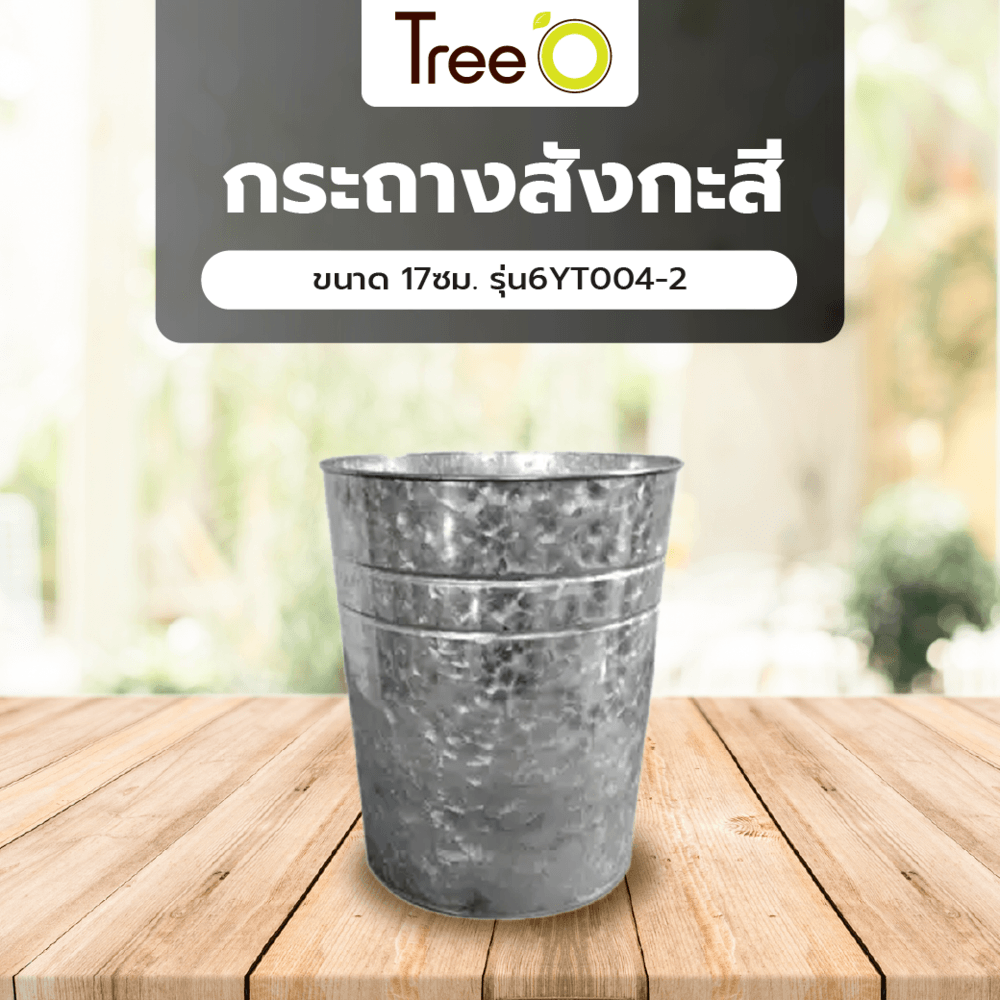 Tree’O กระถางสังกะสี ขนาด 17ซม. รุ่น6YT004-2