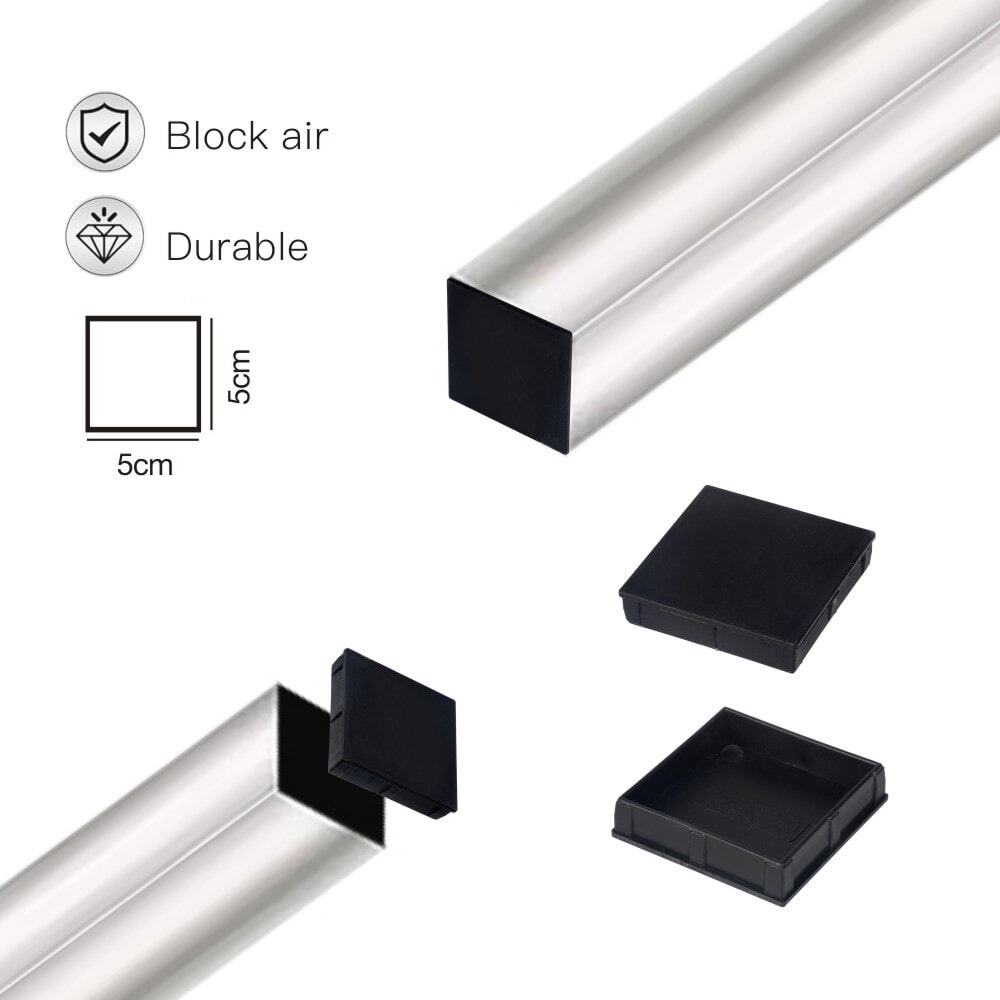 WELLINGTAN ฝาปิดกล่องอะลูมิเนียมTALU5050 5x5x0.7ซม. สีดำ