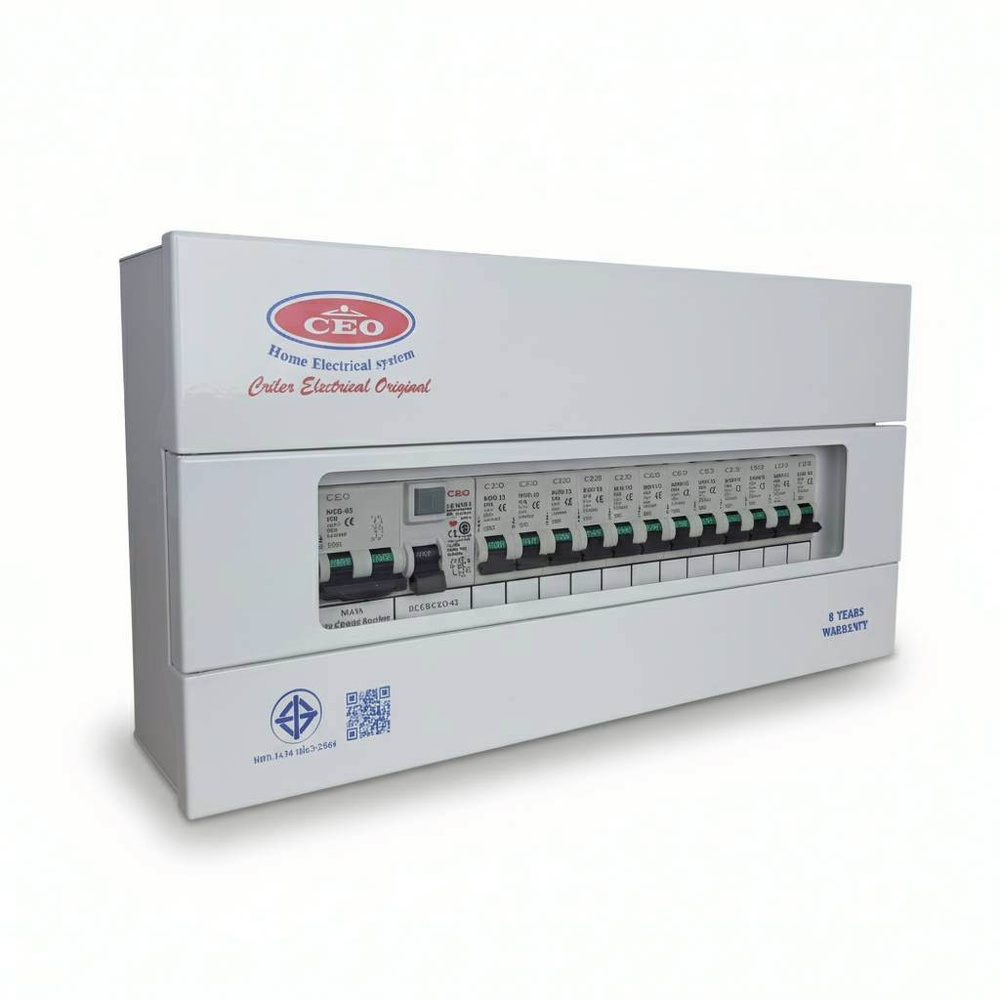 CEO เครื่องตัดไฟฟ้าอัตโนมัติ 12 ช่อง 63A กันดูด