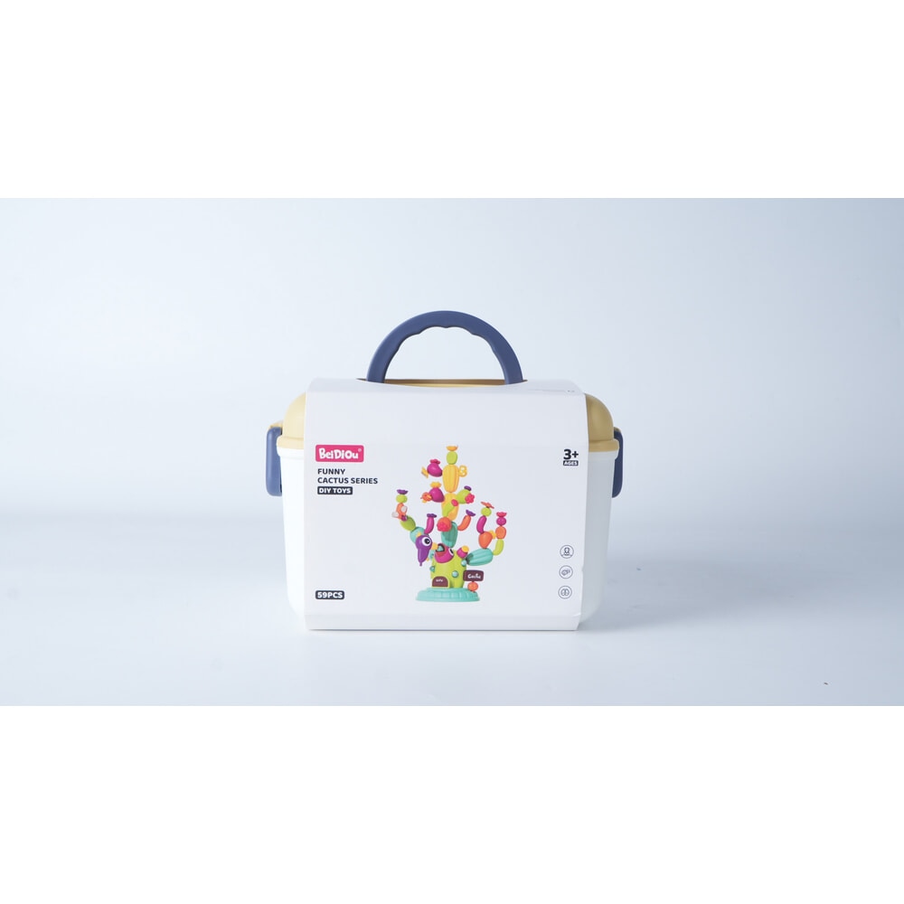 TOYS ของเล่นชุดตัวต่อบ้านต้นกระบองเพชร 59ชิ้น #954B ขนาด(24x17x15.5ซม.)
