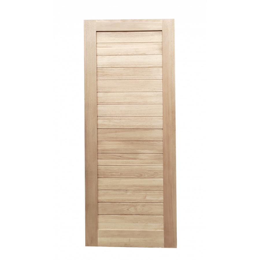 GREATWOOD ประตูไม้มะฮอกกานี บานทึบทำร่อง 80x200ซม.