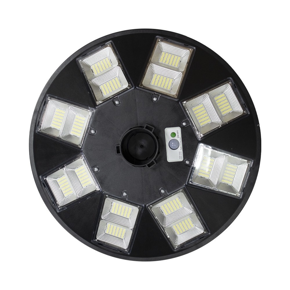 EILON โคมไฟสนาม UFO โซลาร์เซลล์ พร้อมรีโมท 400W แสงเดย์ไลท์ สีดำ (เฉพาะตัวโคม)