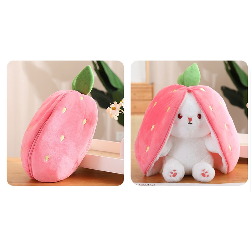 KOJI ตุ๊กตากระต่ายหัวสตรอเบอรี่ รุ่น KOJI-20 ขนาด25ซม.
