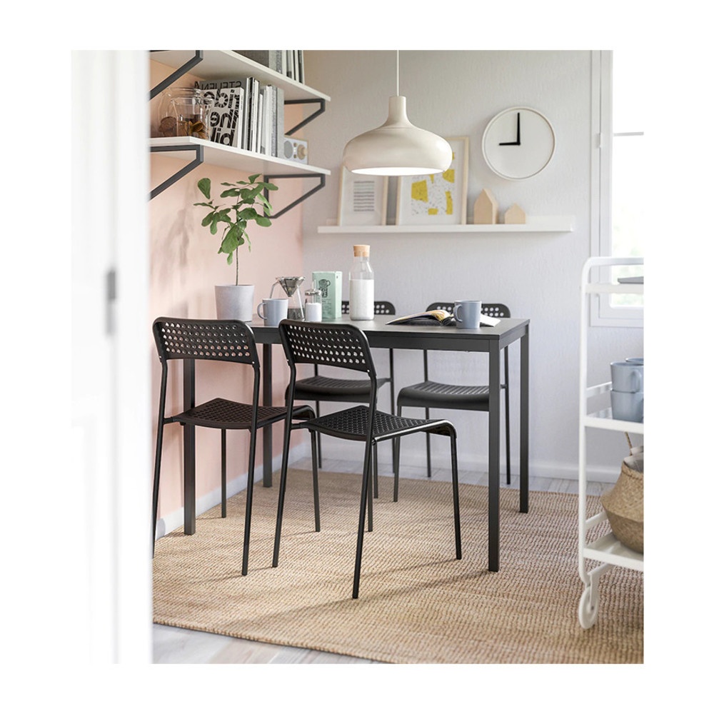 Delicato เก้าอี้พลาสติก 6022-A ขนาด 38.5×55.5×77ซม. สีดำ
