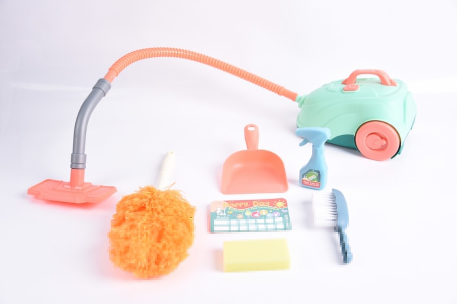 TOYS ของเล่นเครื่องดูดฝุ่นพร้อมอุปกรณ์ทำความสะอาด#XG2-29C ขนาด(67.5x27.5x16.5ซม.)