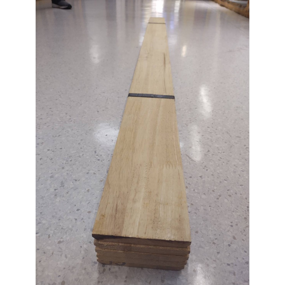 GREAT WOOD ฝ้าระแนงไม้ ไม้ยางพาราจ๊อยส์ BC (1x5) 1/2"x4"x150ซม.