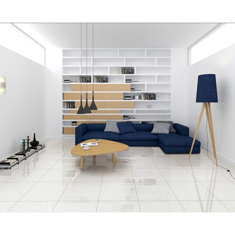 Marbella กระเบื้องเซรามิคปูพื้น 40X40 ซม. รุ่น โมเดิลร็อค HX4001 Gloss Flat (12P)