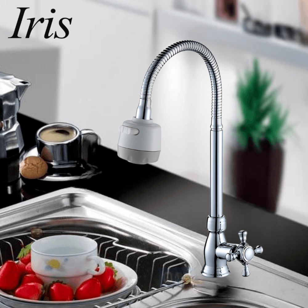 Iris ก๊อกอ่างล้างจานปรับระดับน้ำได้แบบติดเคาน์เตอร์  รุ่น โลก้า 707-9A