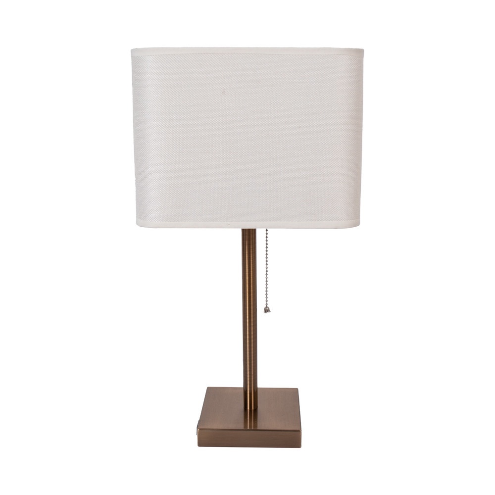 EILON โคมไฟตั้งโต๊ะ ขั้ว E27 มีโซ่ดึงเปิด-ปิด ขนาด 26x26x 51cm รุ่น WP198223 สีขาว