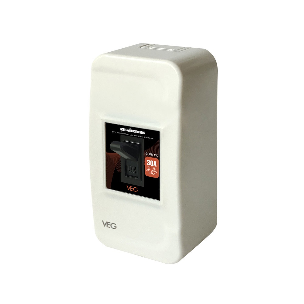 V.E.G. ชุดเซฟตี้เบรคเกอร์ 30A รุ่น GPBB-130  สีดำ