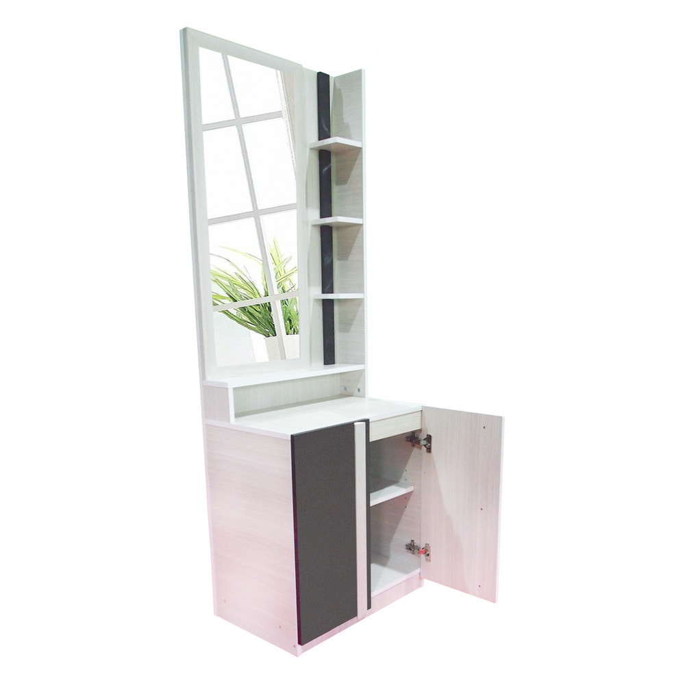 DELICATO โต๊ะเครื่องแป้ง รุ่น ฟอร่าขนาด 60x40x170ซม. สีเมเปิ้ล/เทาผ้า
