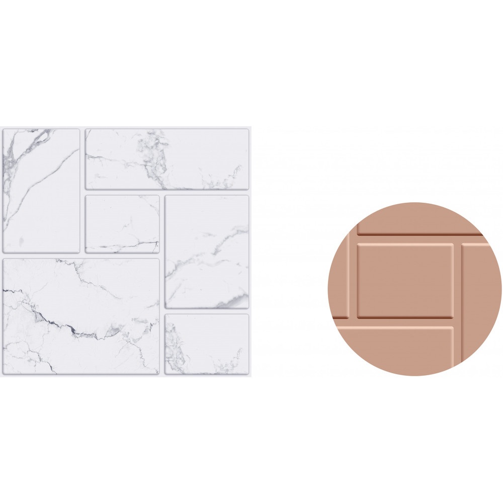 Marbella กระเบื้องเซรามิคปูพื้น 40X40 ซม. รุ่น ไวท์ลาย TA0609 Matt mold (12P)