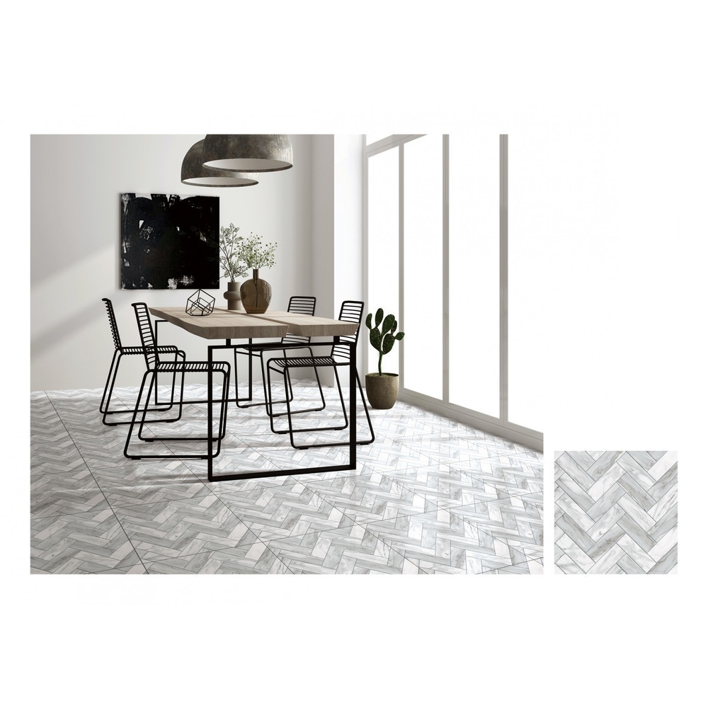 Marbella กระเบื้องเซรามิคปูพื้น 40X40 ซม. รุ่น โมเดิลวูท HS68 Gloss Flat (12P)