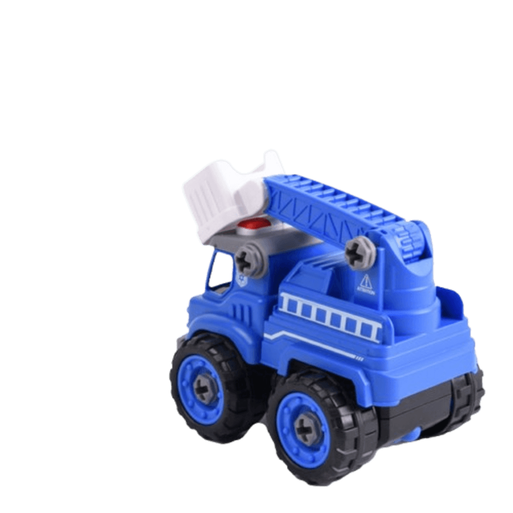 TOYS ของเล่นรถตำรวจกระเช้าประกอบพร้อมรีโมตคอนโทรล รุ่น#LM9024 ขนาด18.5x9.5x15.5ซม.สีน้ำเงิน