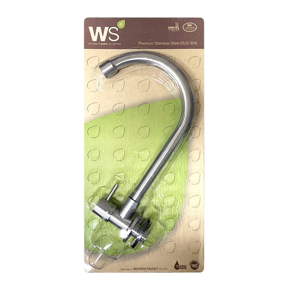 ก๊อกซิงค์เดี่ยว แบบติดผนัง คอ J WS-0336J