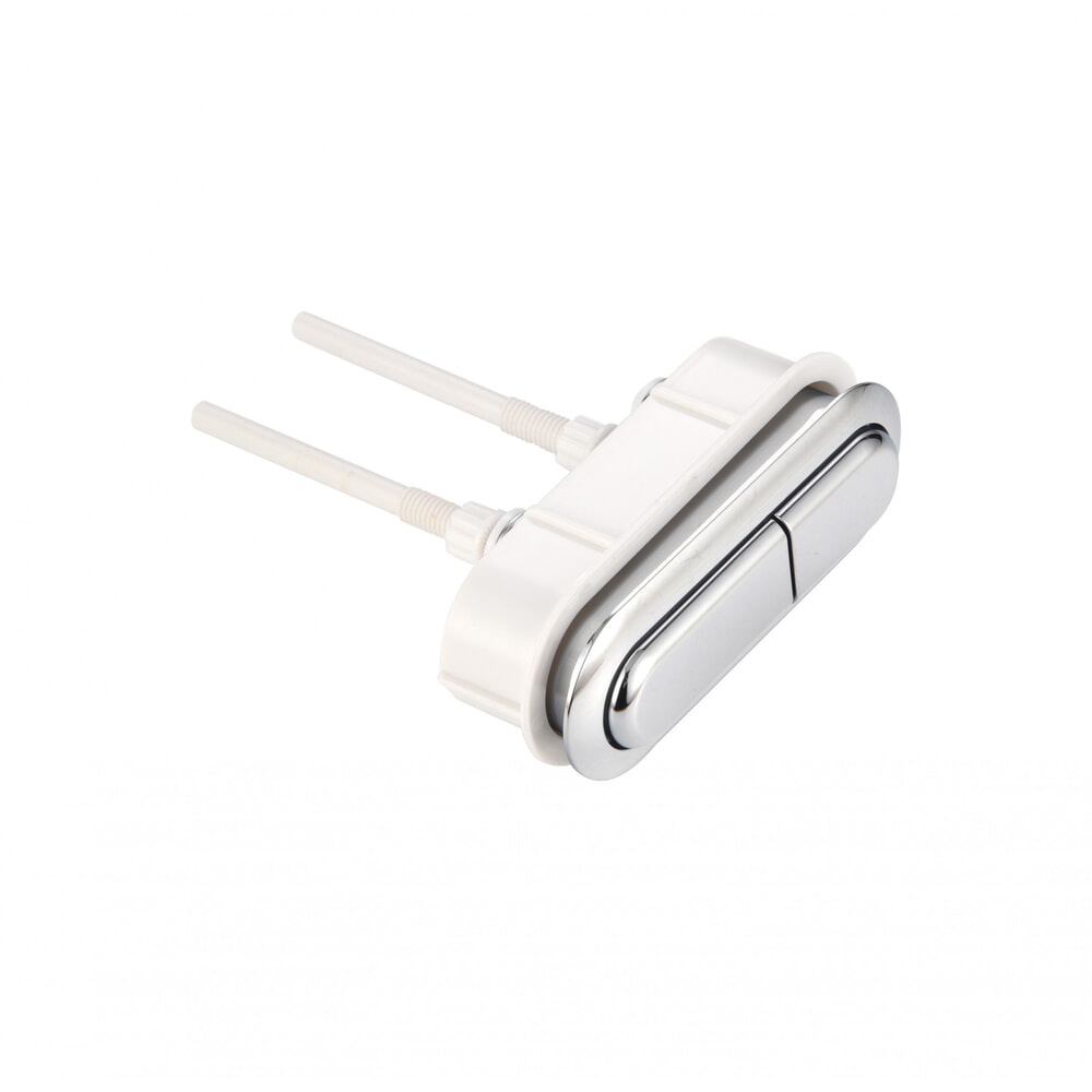 Verno ชุดปุ่มกดชำระทรงแคปซูล 2 ระบบ รุ่น PQS-C2424C  ขนาด 100x30 มม.