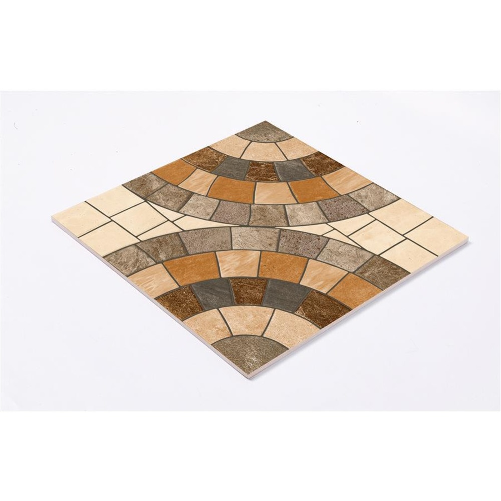 Marbella กระเบื้องเซรามิคปูพื้น 40X40 ซม. รุ่น ไซเคิล บล็อก บราว S407 Matt (12P)