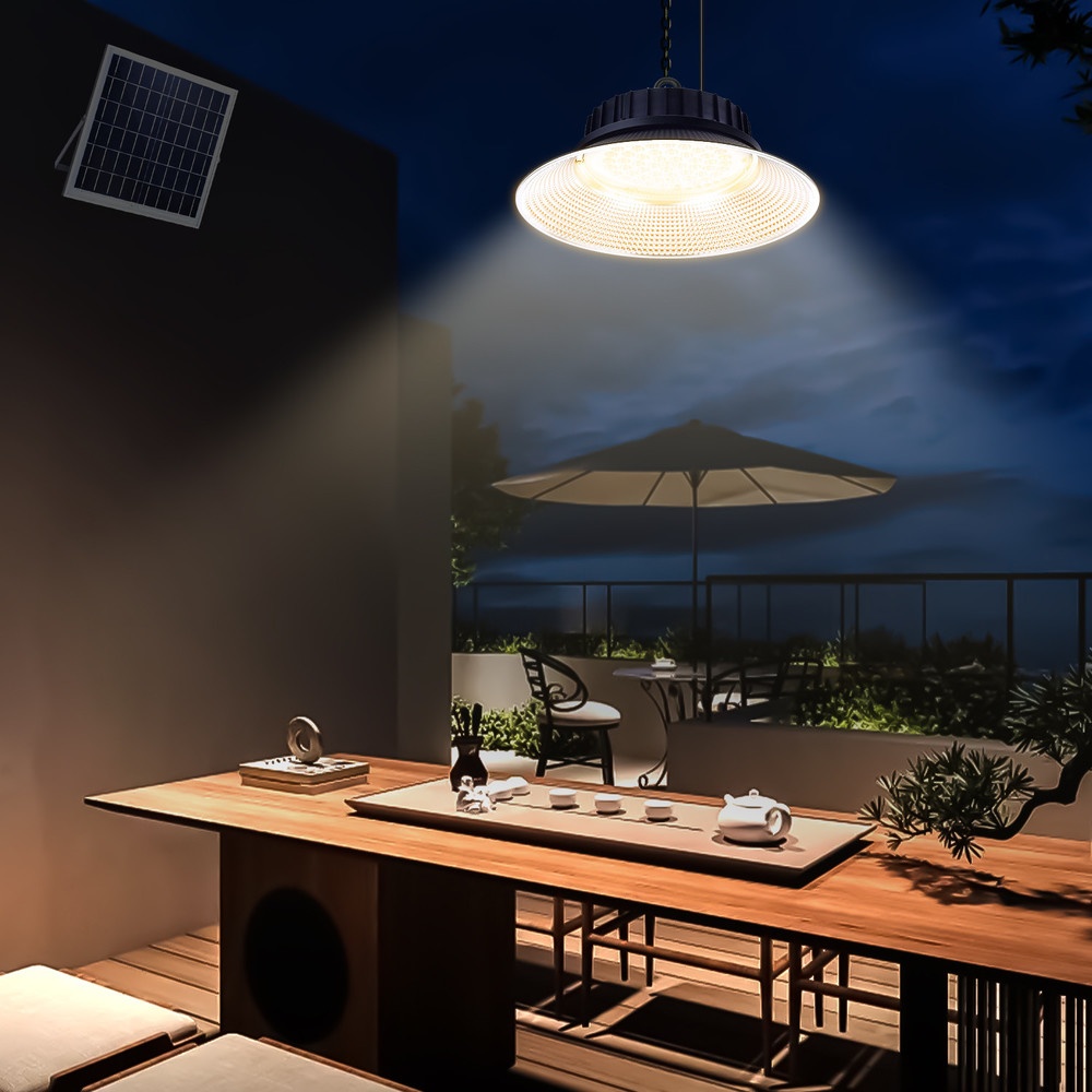 EILON ไฟไฮเบย์โซล่าเซลล์ 200W แสงสีขาว รุ่น ETGK-D300-200DW