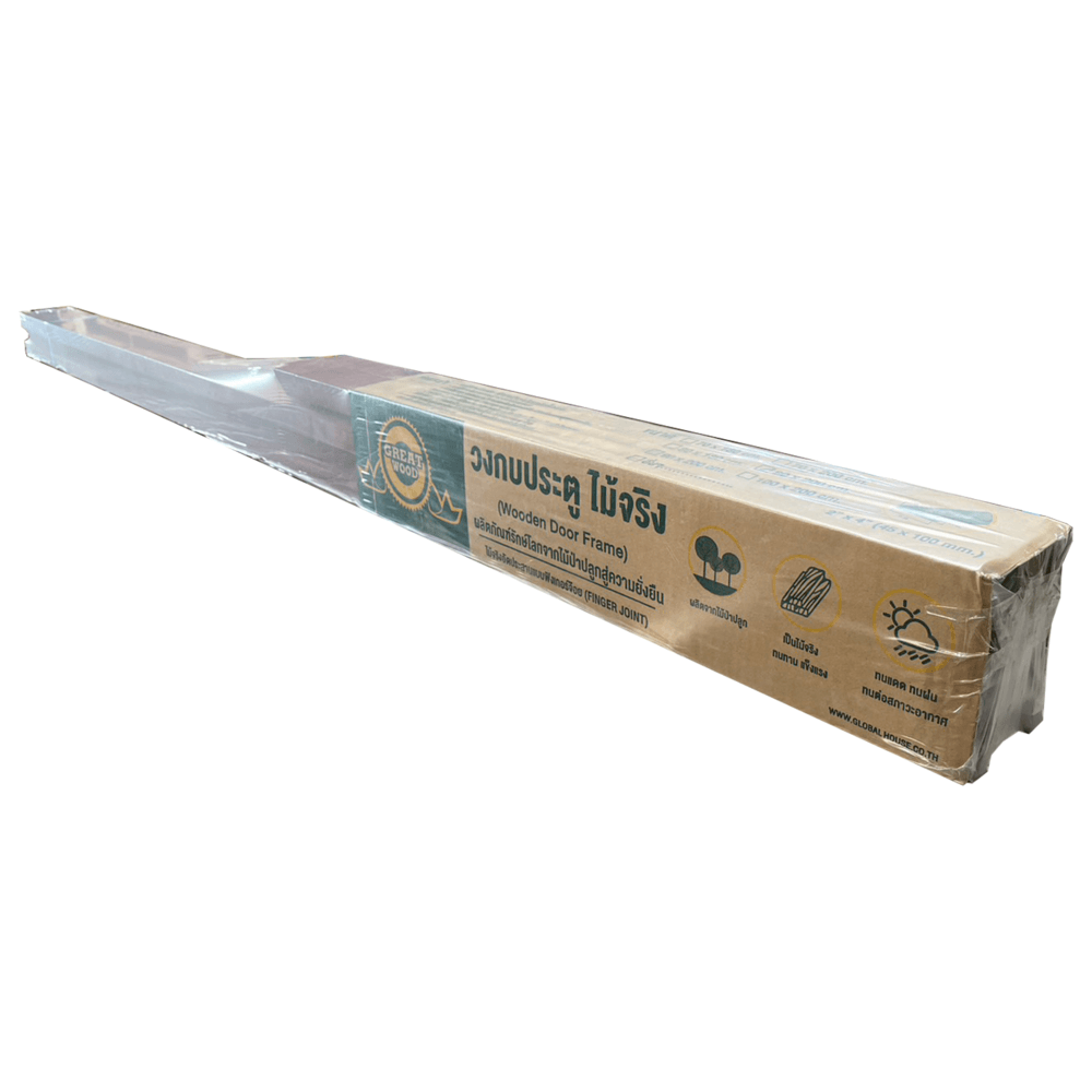 GREATWOOD วงกบประตูไม้จริง FJ 80x200ซม. ทำสี