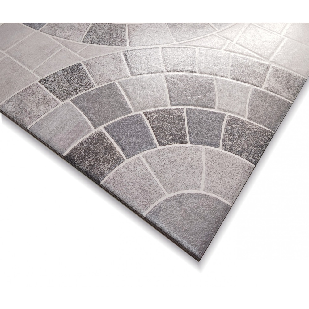 Marbella กระเบื้องเซรามิคปูพื้น 40X40 ซม. รุ่น ไซเคิล บล็อก เกรย์ AG58 Matt (12P)