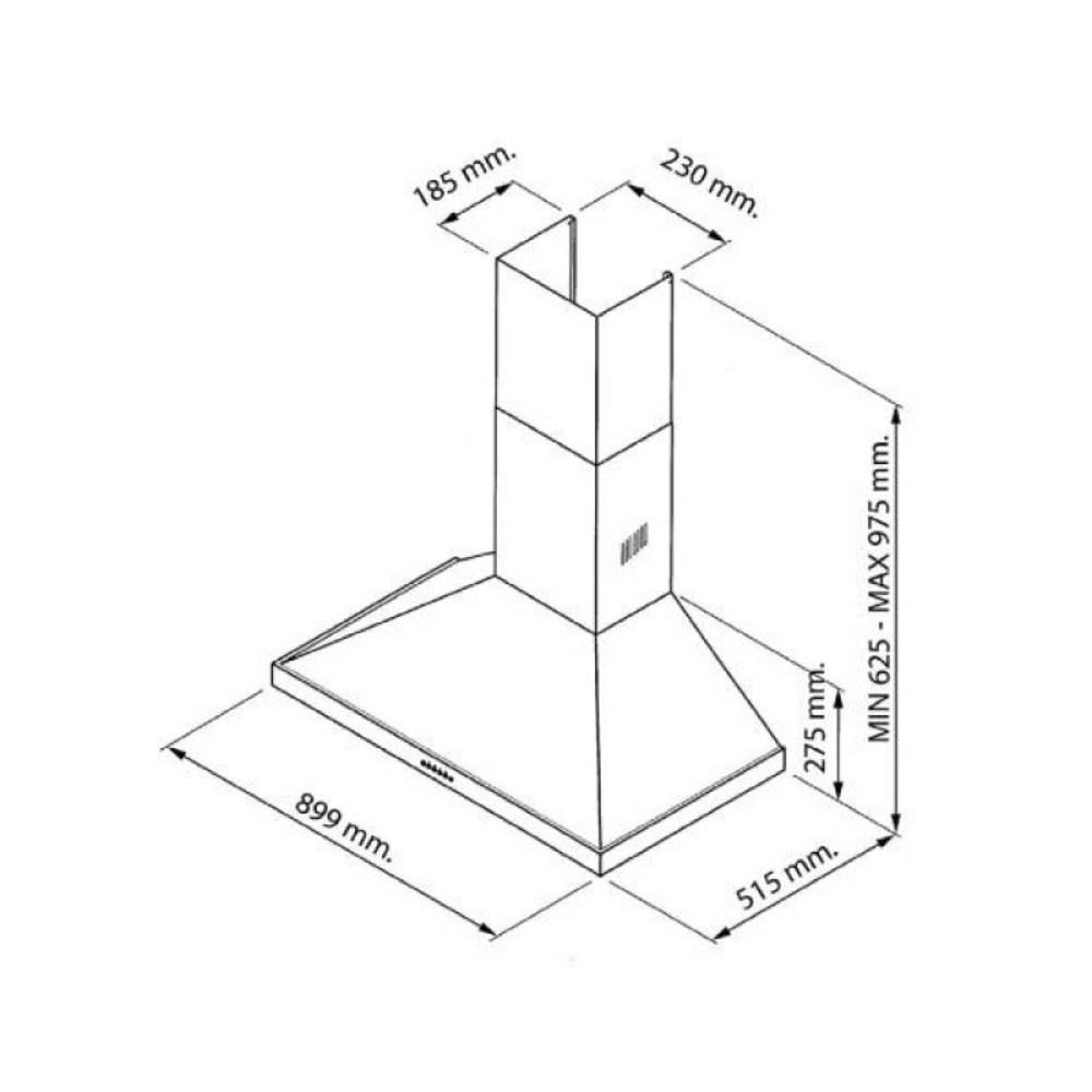 MEX เครื่องดูดควันแบบกระโจมรุ่น K611BFX90