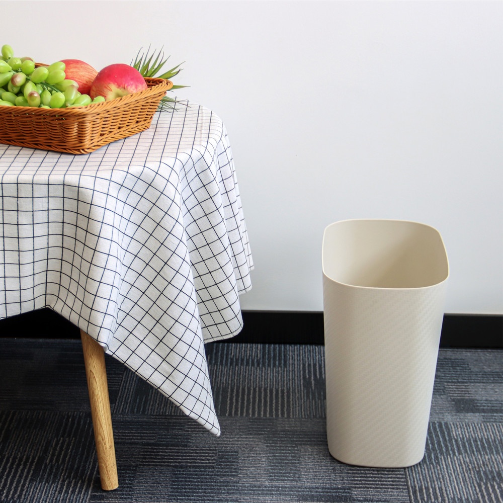 ICLEAN ถังขยะไม่มีฝาทรงเหลี่ยม 11L. KURVE TG51714GR ขนาด 18x28.5x30cm. สีเทาอ่อน