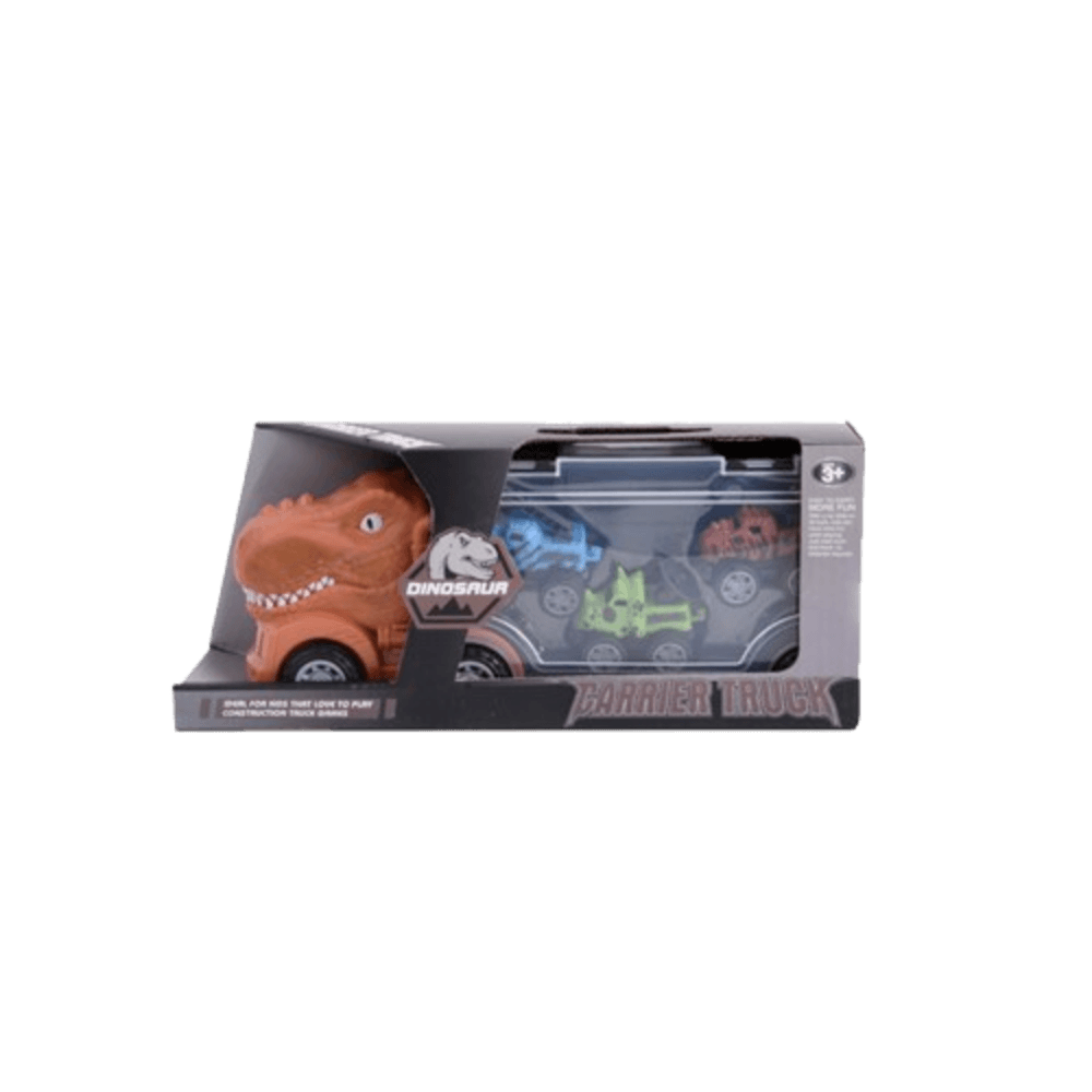TOYS ของเล่นชุดรถคอนเทนเนอร์ไดโนเสาร์พร้อมรถก่อสร้าง3คัน รุ่น#15-16 ขนาด29x8x12ซม.