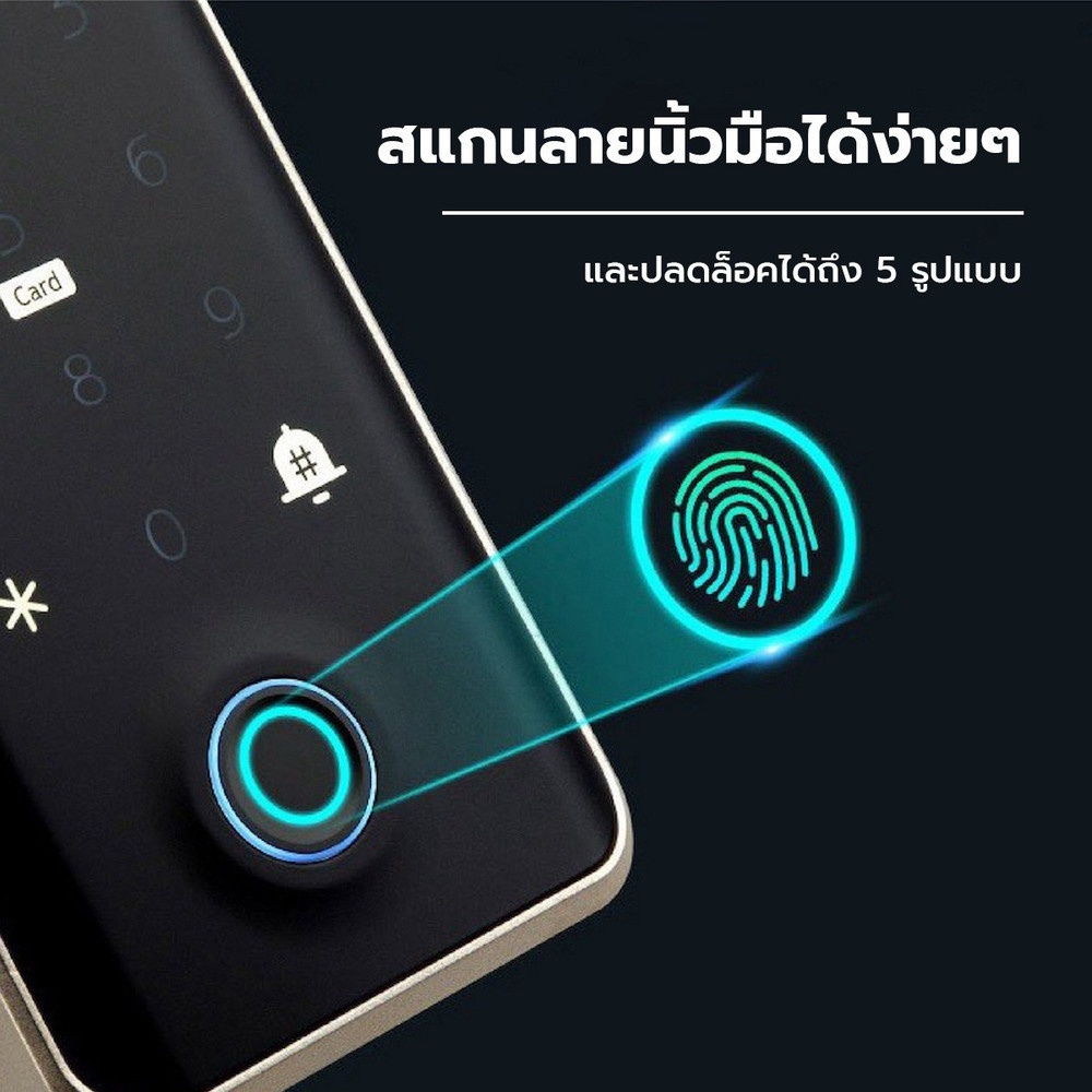 กลอนดิจิตอล C.HITECH สีดำ รุ่น Csn Pro พร้อมติดตั้ง