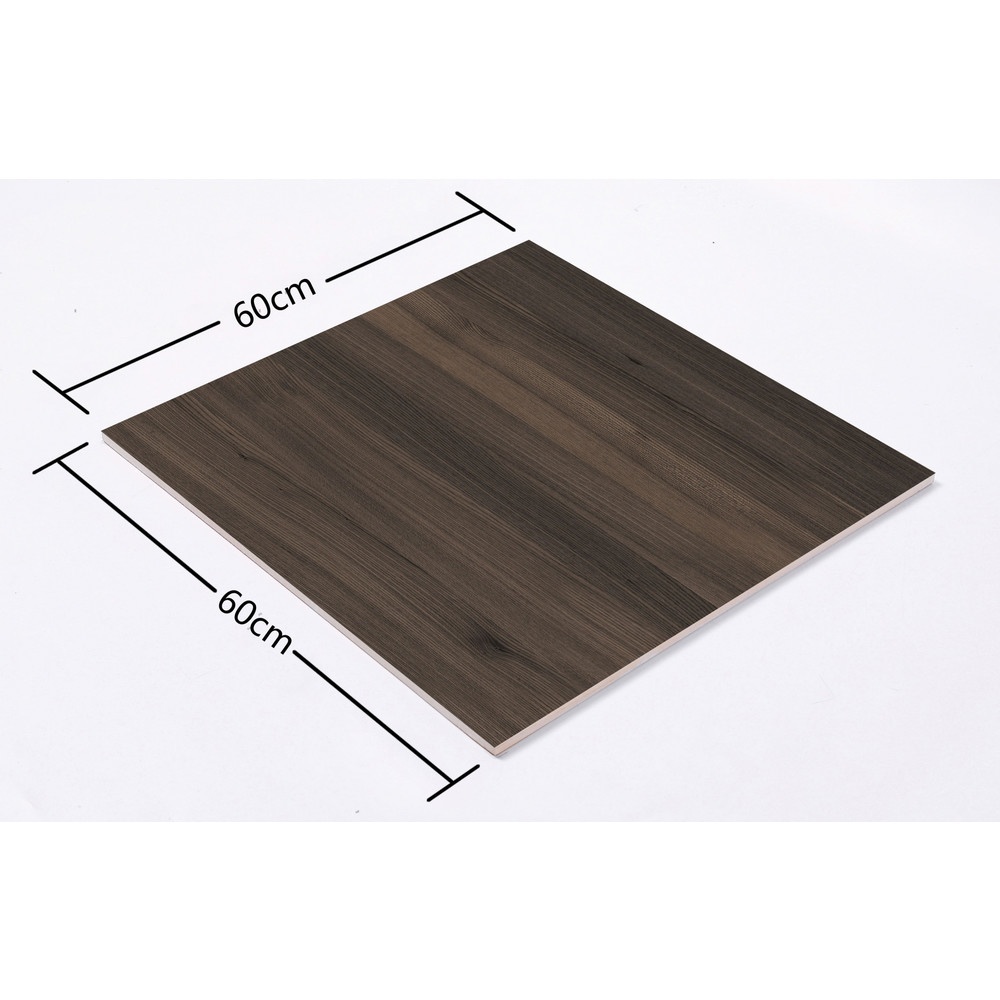 Marbella กระเบื้องเซรามิคปูพื้น 60x60 ซม. รุ่น พิซซ่า-บราว HK2405 ผิวกึ่งเงากึ่งด้าน (4P)