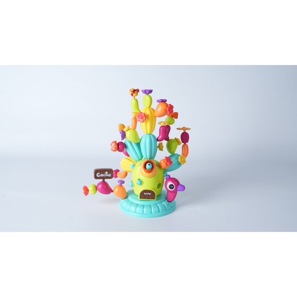 TOYS ของเล่นชุดตัวต่อบ้านต้นกระบองเพชร 59ชิ้น #954B ขนาด(24x17x15.5ซม.)