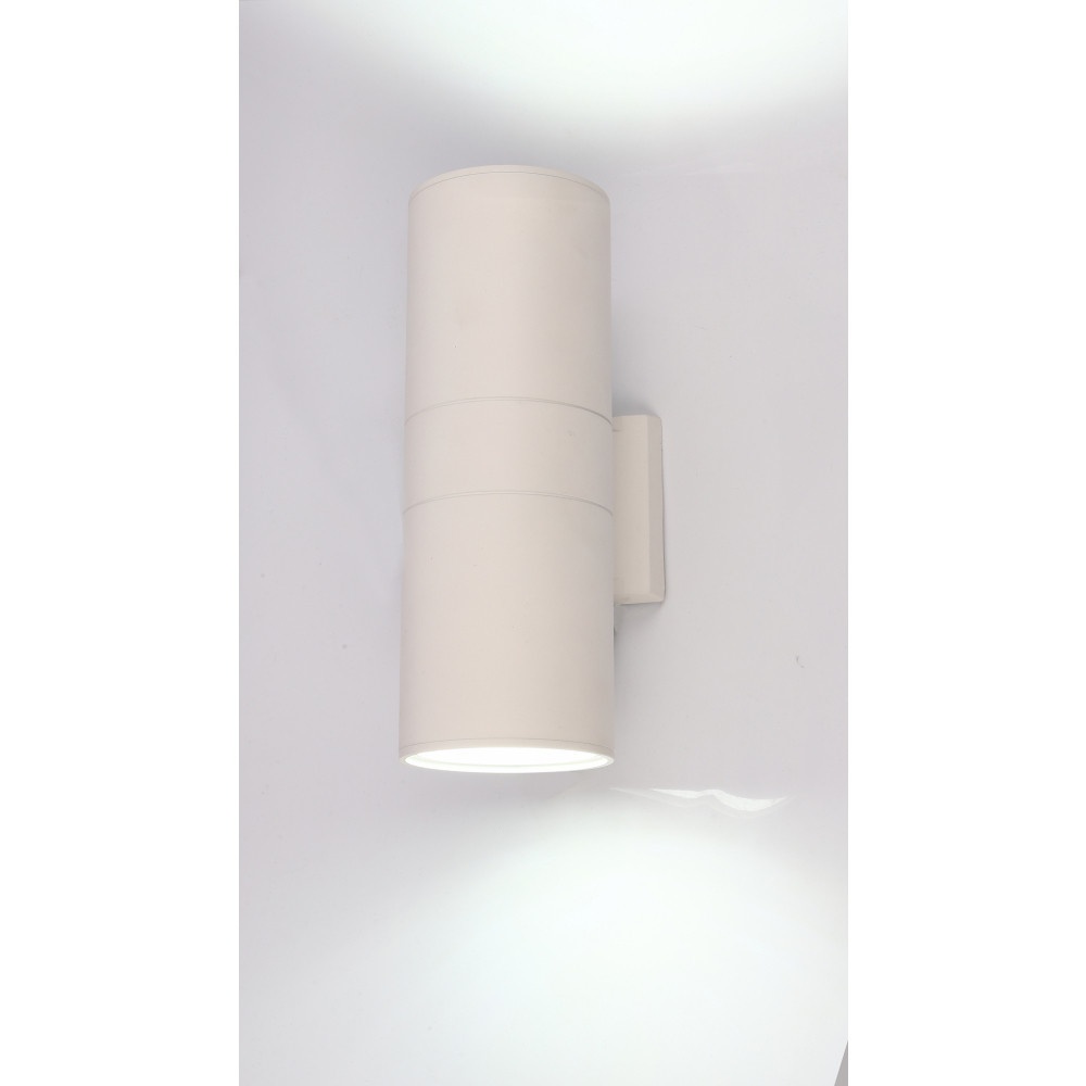 EILON โคมไฟติดผนังโมเดิร์น ทรงกระบอกกลม 2*E27 ขนาด 10.8x30cm IP65 รุ่น MVW002W สีขาว