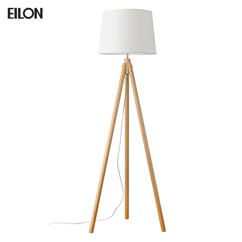 EILON โคมไฟตั้งพื้นโมเดิร์น ขาไม้ รุ่น fluffy S3036F สีไม้