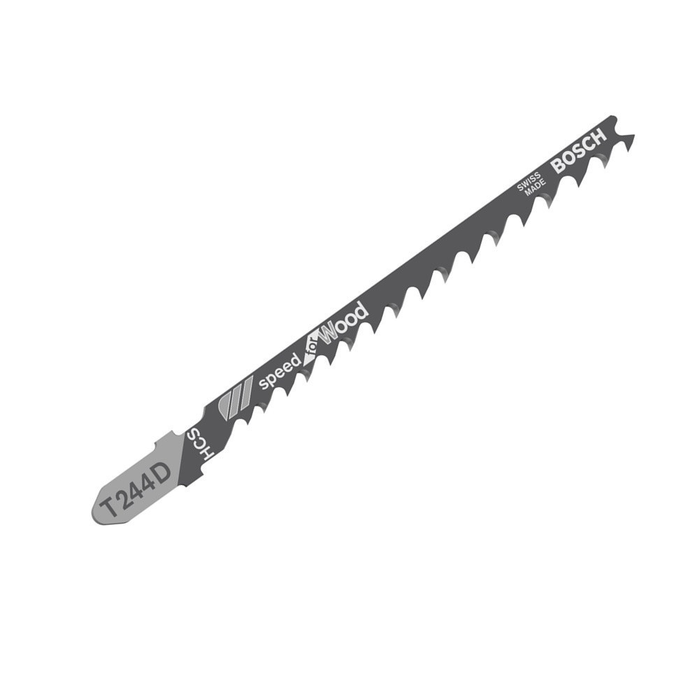 BOSCH ใบเลื่อยจิ๊กซอร์ ตัดไม้โค้ง  รุ่น T244D (5 ใบ/แผง)