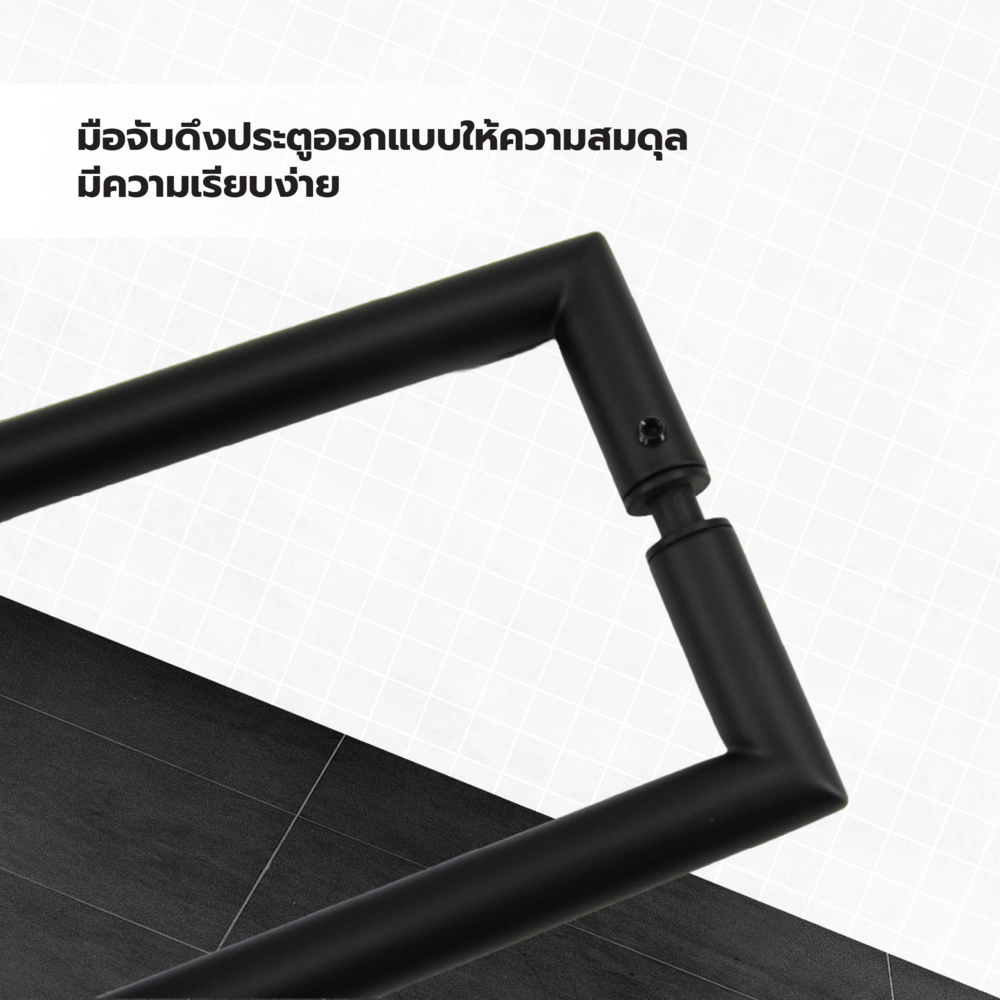 TORSTEN มือจับประตูบานดึง SUS304  300 มม. รุ่น CHCP012-300BK สีดำ
