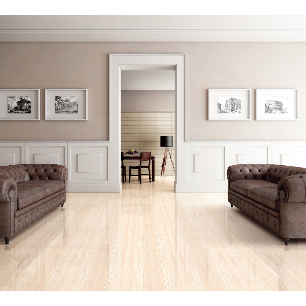 Marbella กระเบื้องเซรามิคปูพื้น 40X40 ซม. รุ่น ไวน์เนอร์วูท G4101 Gloss Flat (12P)