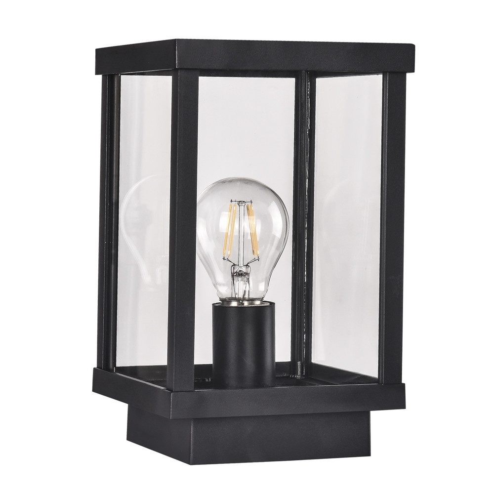 EILON โคมไฟหัวเสา 15x15x24 cm รุ่น MVG2401 สีดำ