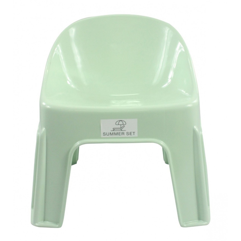 SUMMER SET เก้าอี้พลาสติกพนักพิง รุ่นแฟนซี FT-224/A สีเขียว