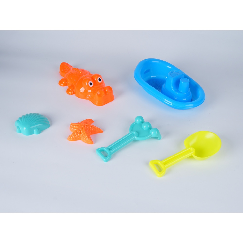 TOYS ของเล่นชุดรถเรือชายหาดและอุปกรณ์ 6 ชิ้น รุ่น 805-252A ขนาด 27x16x12 ซม. คละสี